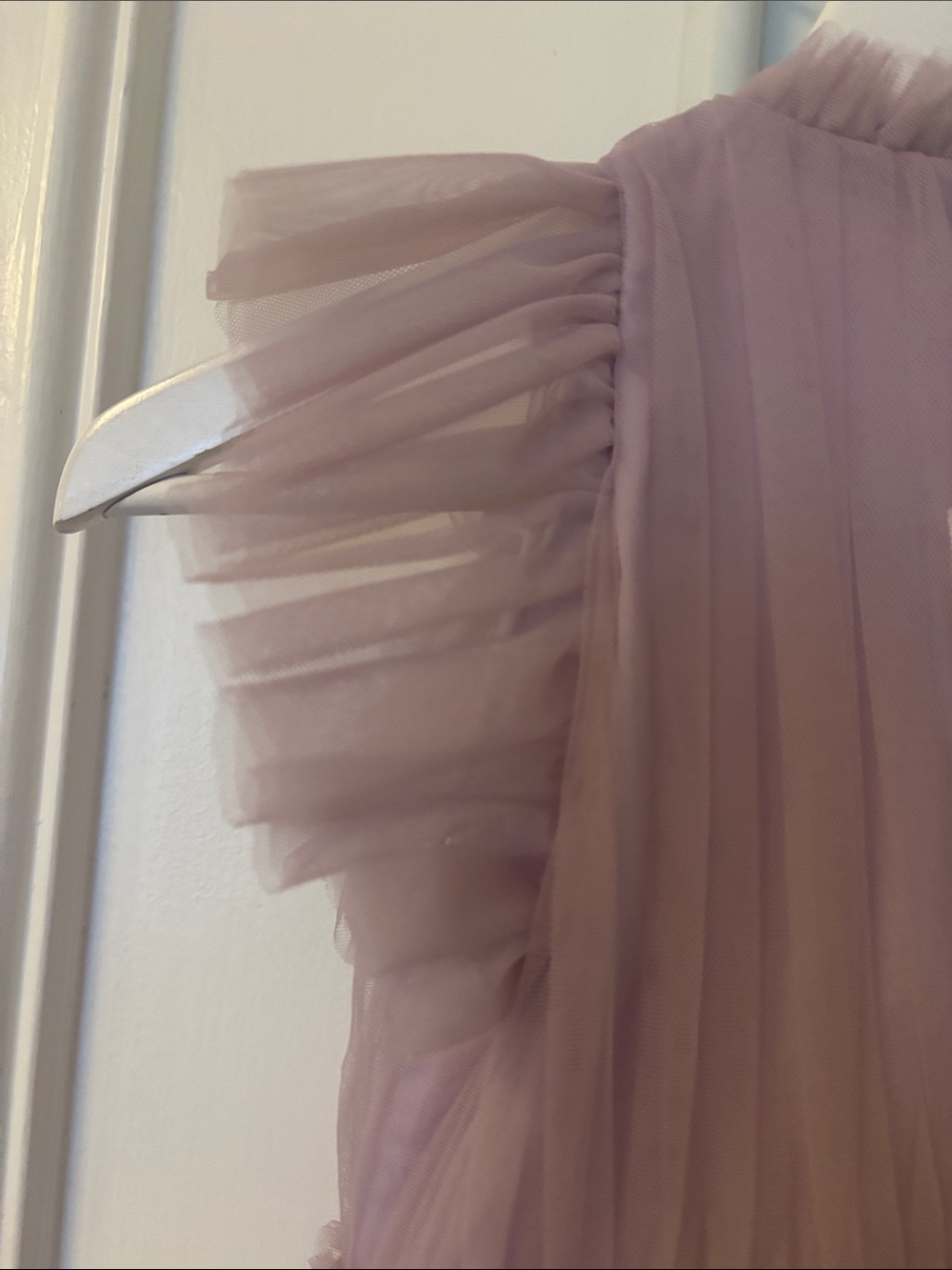 Lavender Tiered Ruffle Dress - Picture 6 of 9